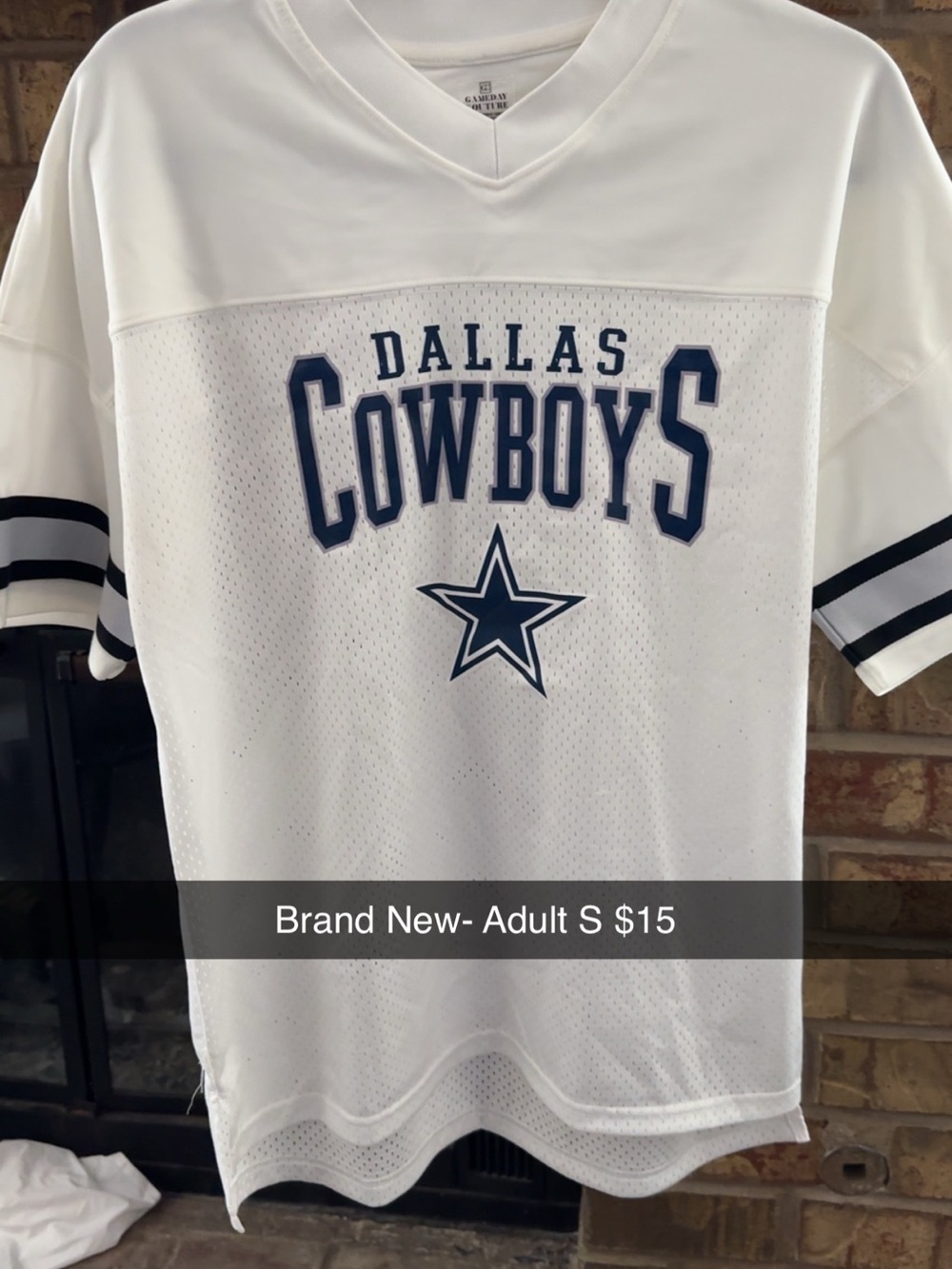 Dallas Cowboys Adult White Graphic Jersey Tee